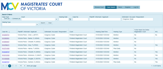 Dylan Cosgrove matters