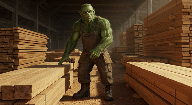 Grendel in the lumberyard